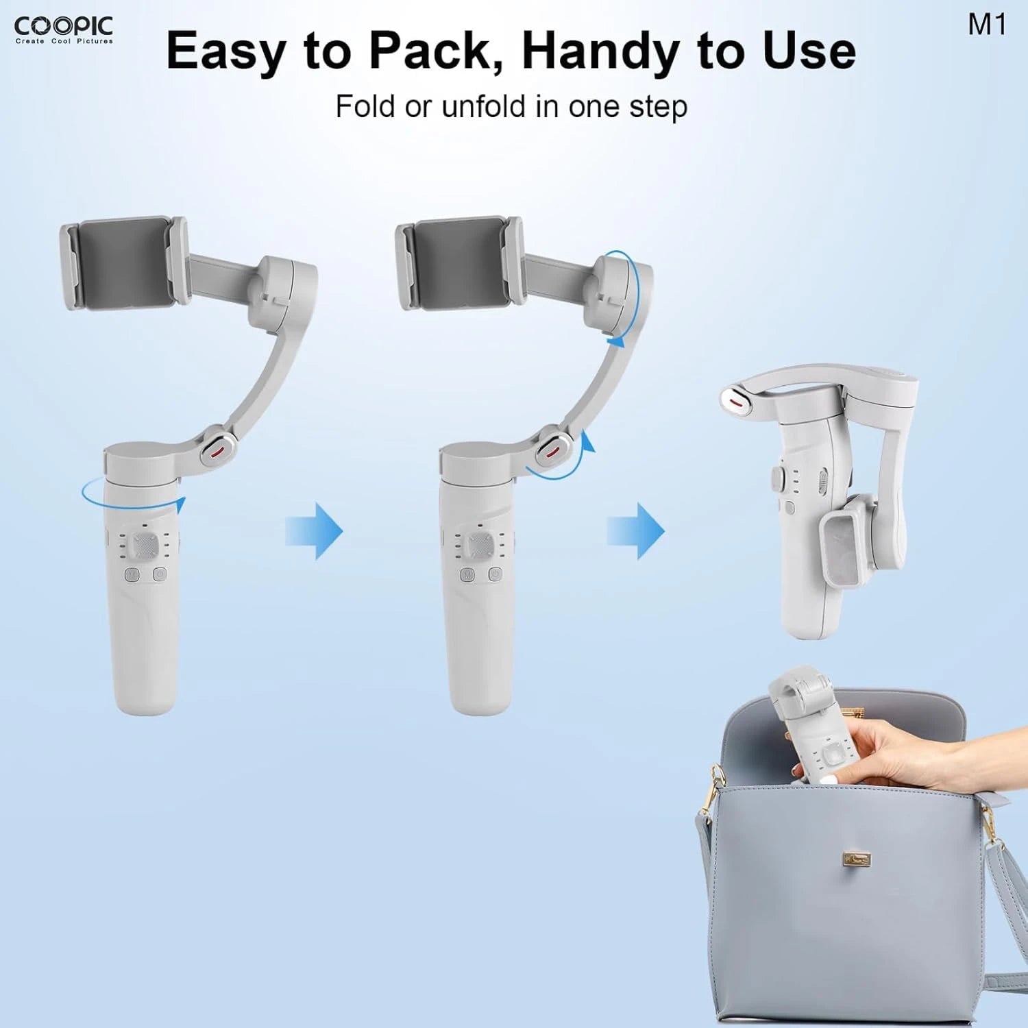 3-Axis M1 Smartphone Stabilizer – Handheld Gimbal for Smooth Videos