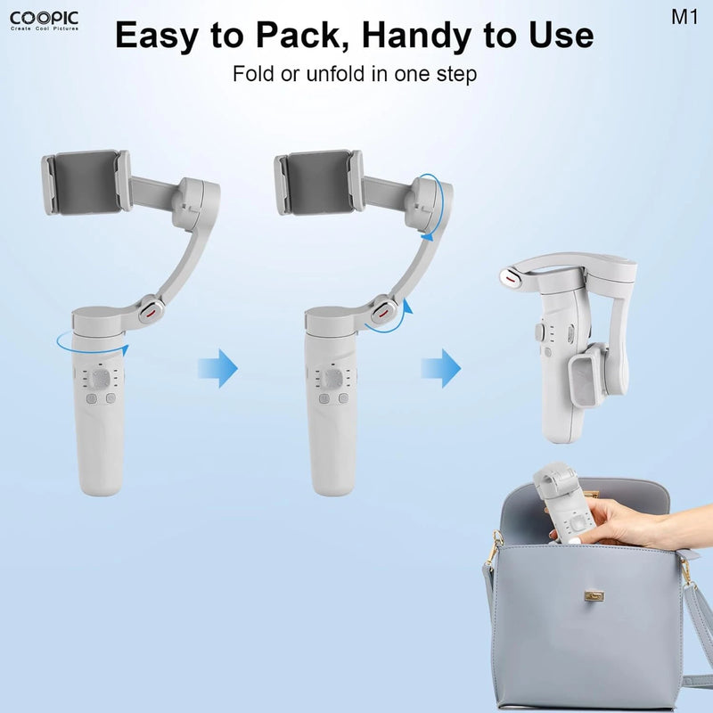 3-Axis M1 Smartphone Stabilizer – Handheld Gimbal for Smooth Videos