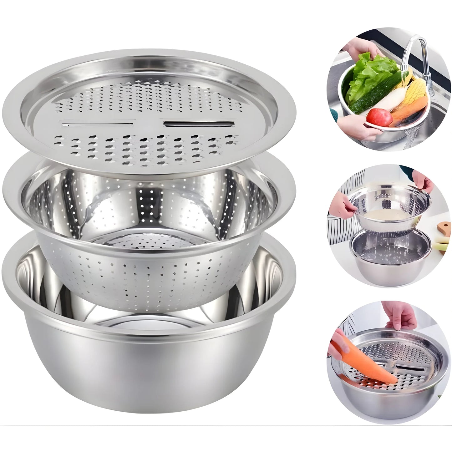 3-In-1 Multifunctional Kitchen Basin Set
