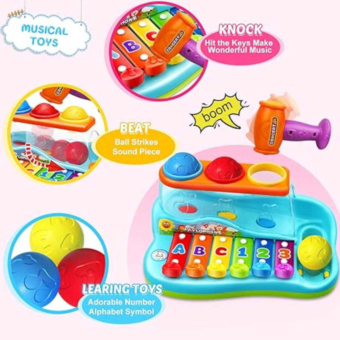 3-in-1 Musical Xylophone and Pound-a-Ball Early Learning Center.