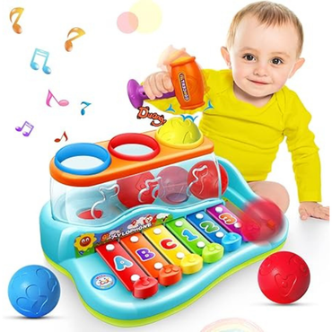 3-in-1 Musical Xylophone and Pound-a-Ball Early Learning Center