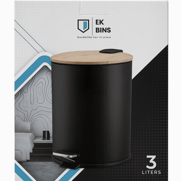 3L Stainless Steel Dustbin with Soft-Close Lid – Compact & Hygienic Waste Bin