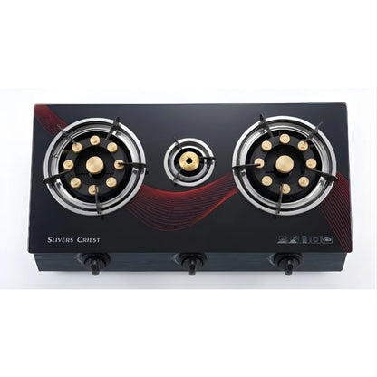 3 Burner Built-In Gas Stove with Automatic Ignition