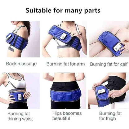 Electric Massage Slimming Machine & Belly Fat Burner Belt with Vibration & Magnetic Therapy for Men & Women