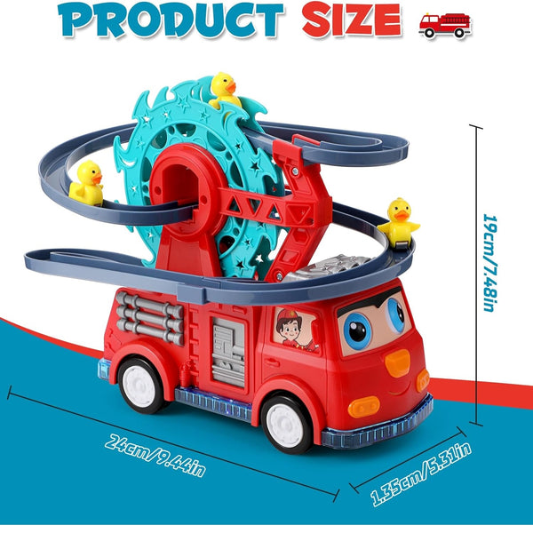 4-in-1 Fire Truck Toy with Lights & Sound for Kids Ages 3–62
