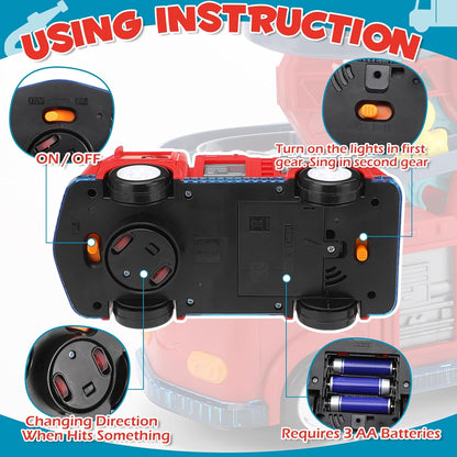4-in-1 Fire Truck Toy with Lights & Sound for Kids Ages 3–63