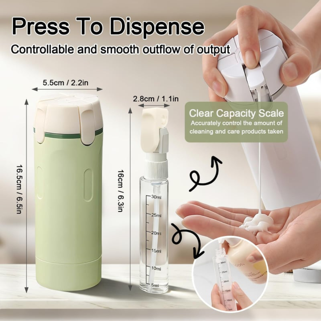 4-in-1 Travel Refillable Bottle Set Leakproof 40ml Dispersing Containers...