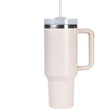 40oz Insulated Tumbler with Handle & Straw - Water Bottle