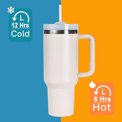 40oz Insulated Tumbler with Handle & Straw 5
