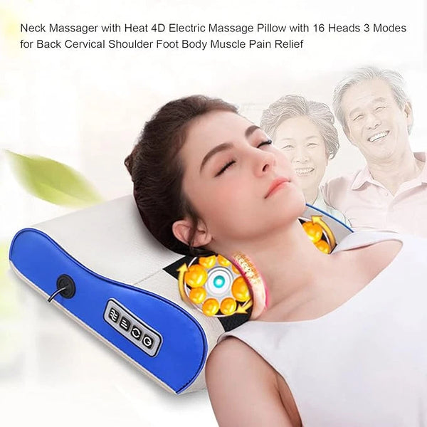 4D Shiatsu Neck & Shoulder Massager with Heat – Deep Tissue Relief