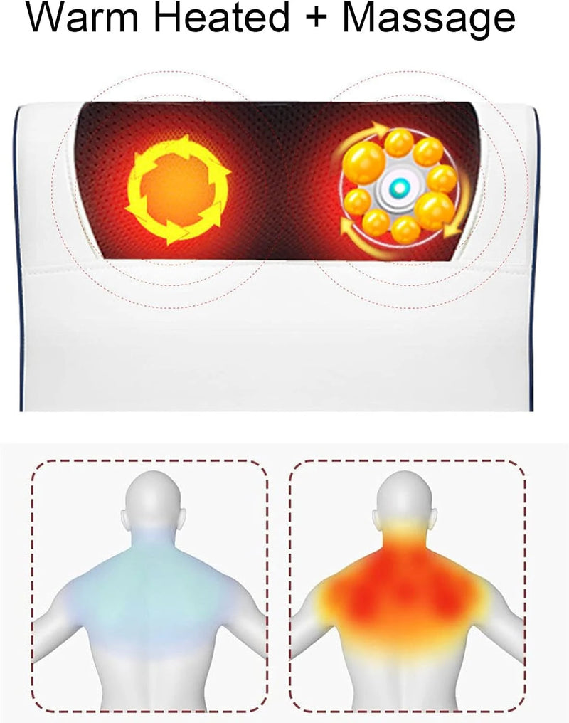 4D Shiatsu Neck & Shoulder Massager with Heat – Deep Tissue Relief