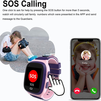 4G Smart Watch with GPS Tracker and Video Call for Kids.