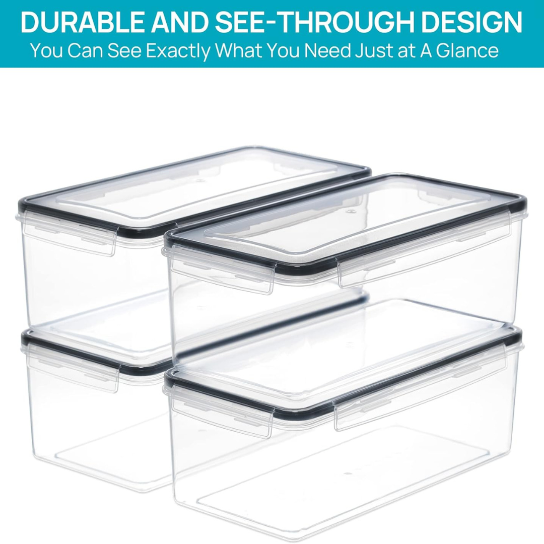 4PCS 3.2L Airtight Food Storage Containers | Kitchen...