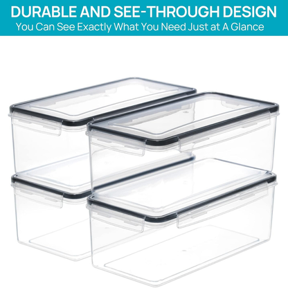 4PCS 3.2L Airtight Food Storage Containers | Kitchen...