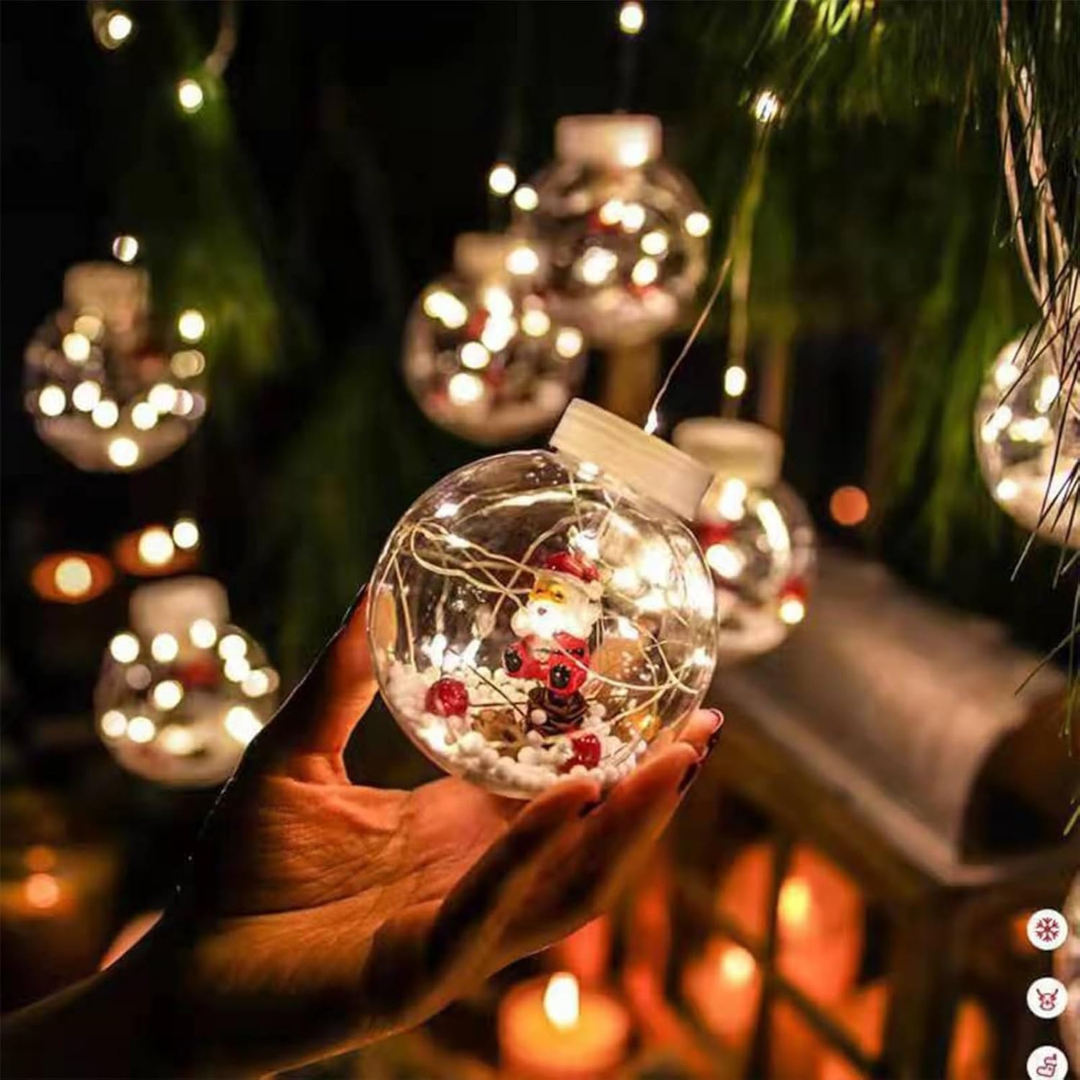 Premium LED Wishing Ball String Lights - 3 Meter, Warm White, USB Powered