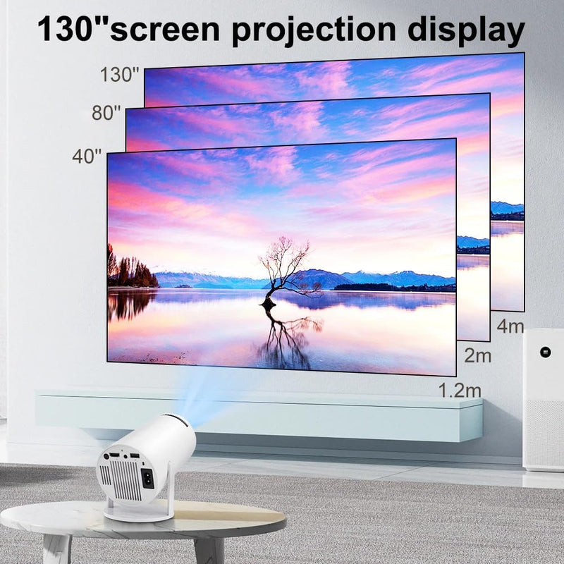 Portable Mini Projector HY300 – 4K Smart Android Home Theater
