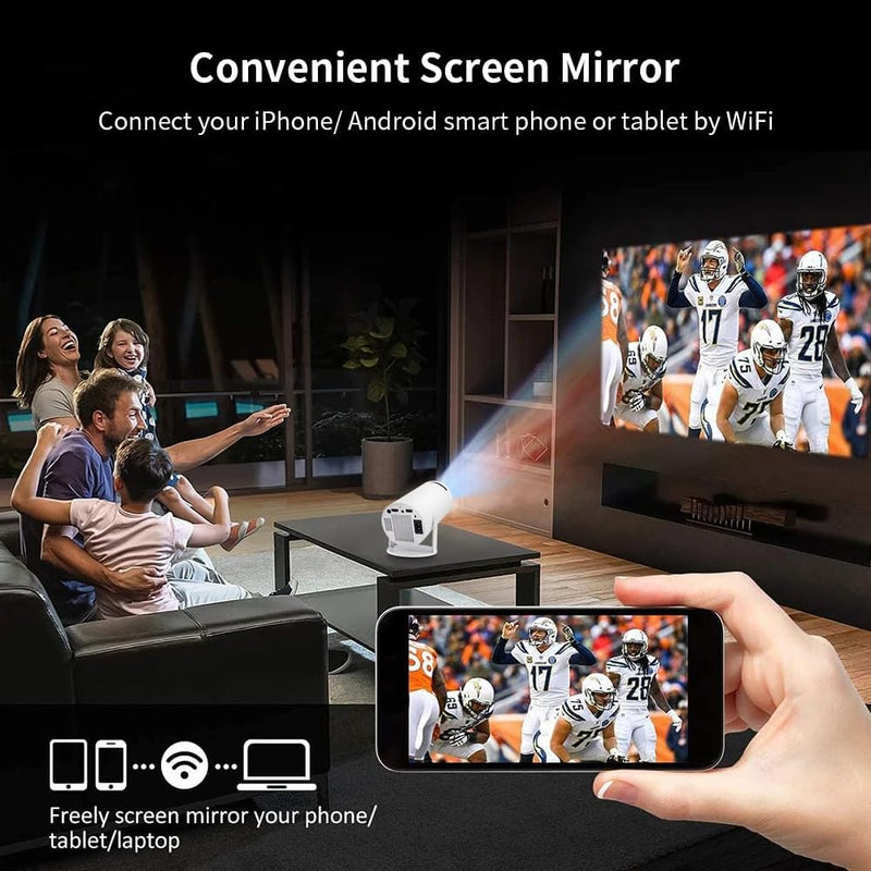 Portable Mini Projector HY300 – 4K Smart Android Home Theater