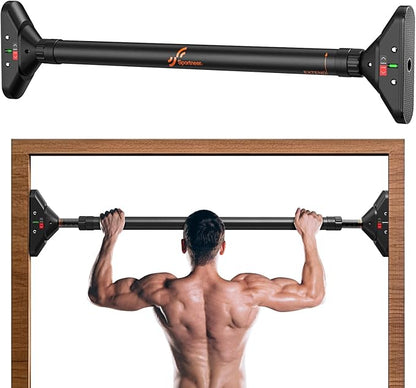 Adjustable Pull-Up Bar for Doorway – No-Screw Chin-Up Bar with Safety Lock, Heavy-Duty 200kg Load Capacity (75–94cm) - UaeClicks.com