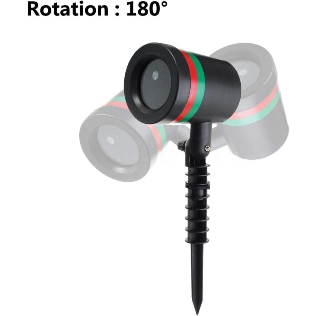 Premium Star Shower Laser Projector – Red & Green – Instant Indoor & Outdoor Light Decoration