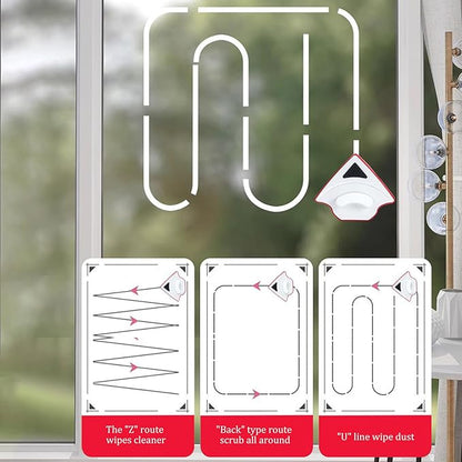 Double-Sided Glass Cleaner – Triangular Window Cleaning Tool