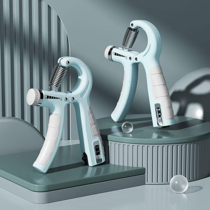 Adjustable Hand Grip Strengthener with Built-in Counter (5-60kg) | Forearm & Wrist Exerciser
