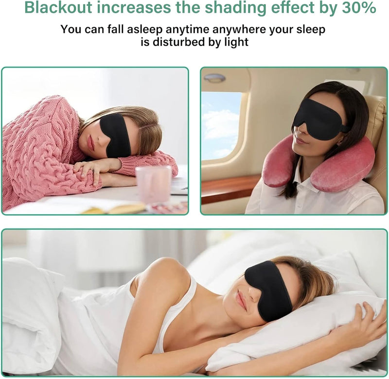 Sleep Eye Mask – Soft, Comfortable & Adjustable Light-Blocking Cover