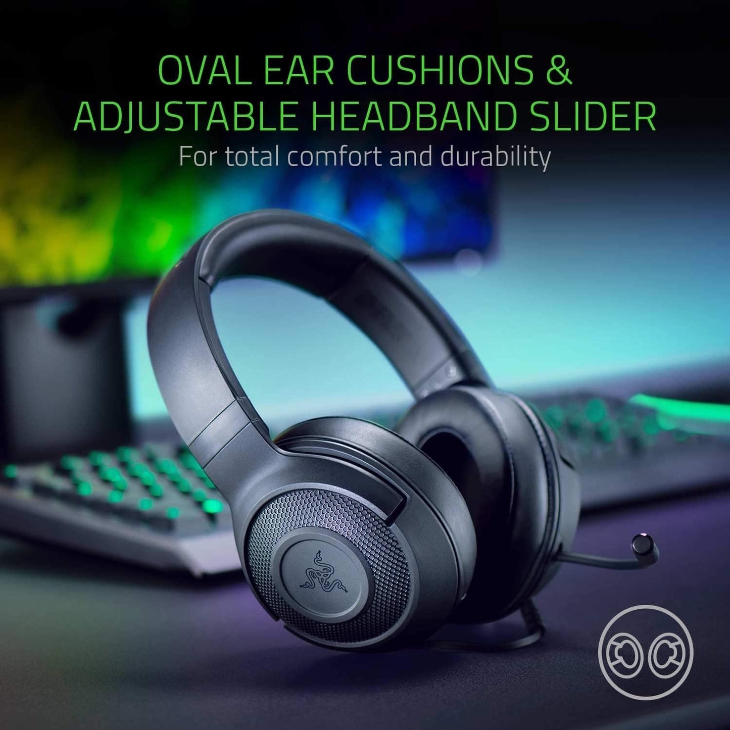 Razer Kraken X Lite Gaming Headset – Ultra-Lightweight with 7.1 Surround Sound