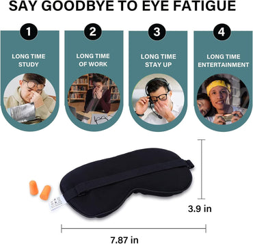 Sleep Eye Mask – Soft, Comfortable & Adjustable Light-Blocking Cover