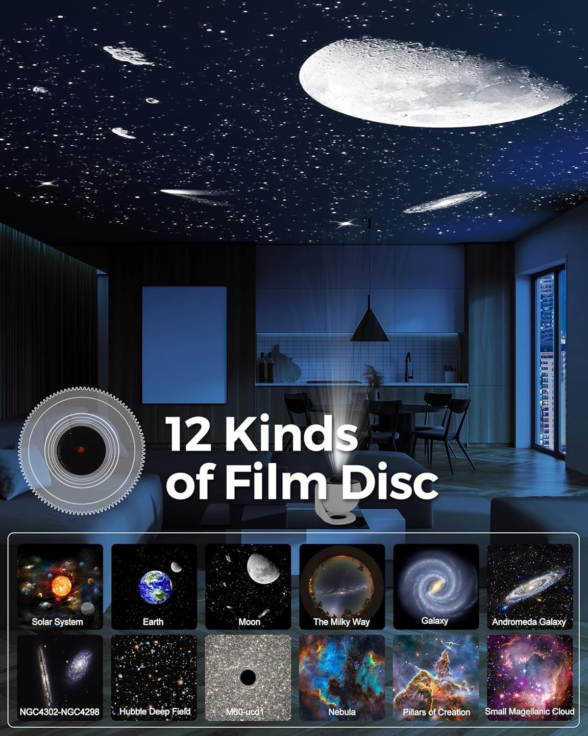 13-in-1 Planetarium Galaxy Projector – Star & Nebula Night Light for Kids & Adults
