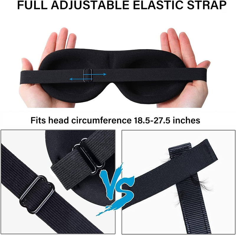 Sleep Eye Mask – Soft, Comfortable & Adjustable Light-Blocking Cover