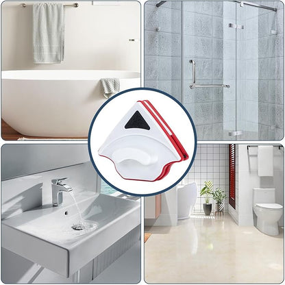 Double-Sided Glass Cleaner – Triangular Window Cleaning Tool