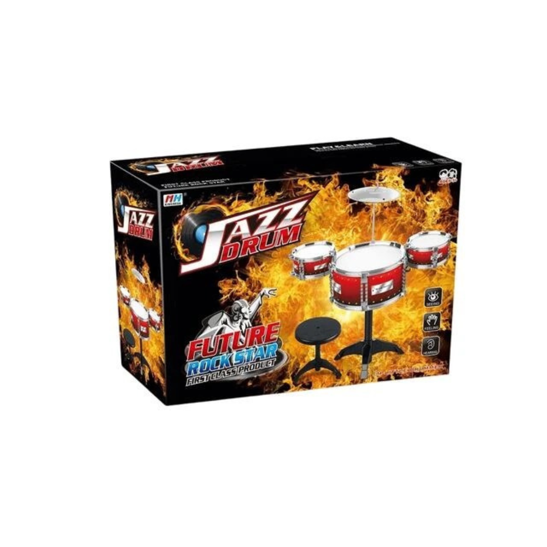 AZZ Future Rock Star Kids Drum Set | Musical Toy Kit with Sticks & Rocket Design | Ages 3+ (39.5 x 28 x 14.2 cm),.