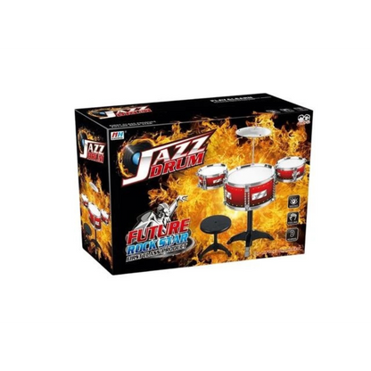 AZZ Future Rock Star Kids Drum Set | Musical Toy Kit with Sticks & Rocket Design | Ages 3+ (39.5 x 28 x 14.2 cm),.
