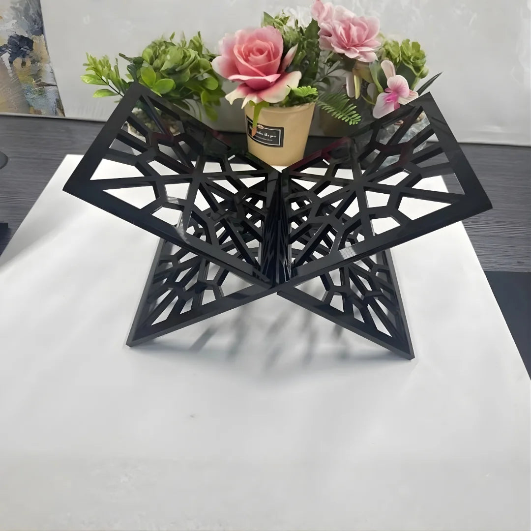 Acrylic Quran Stand black rectangular