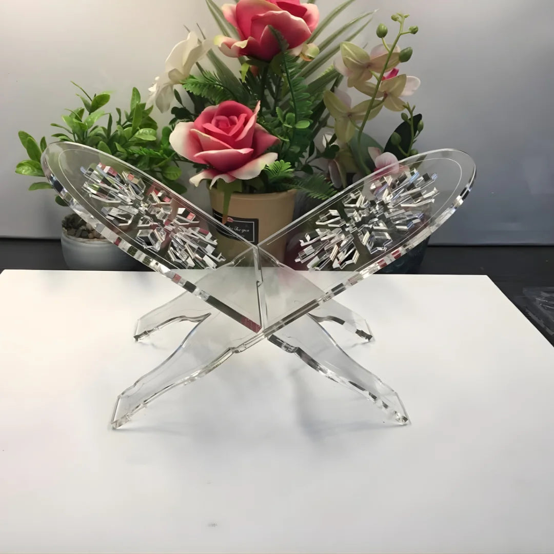 Acrylic Quran Stand white circular