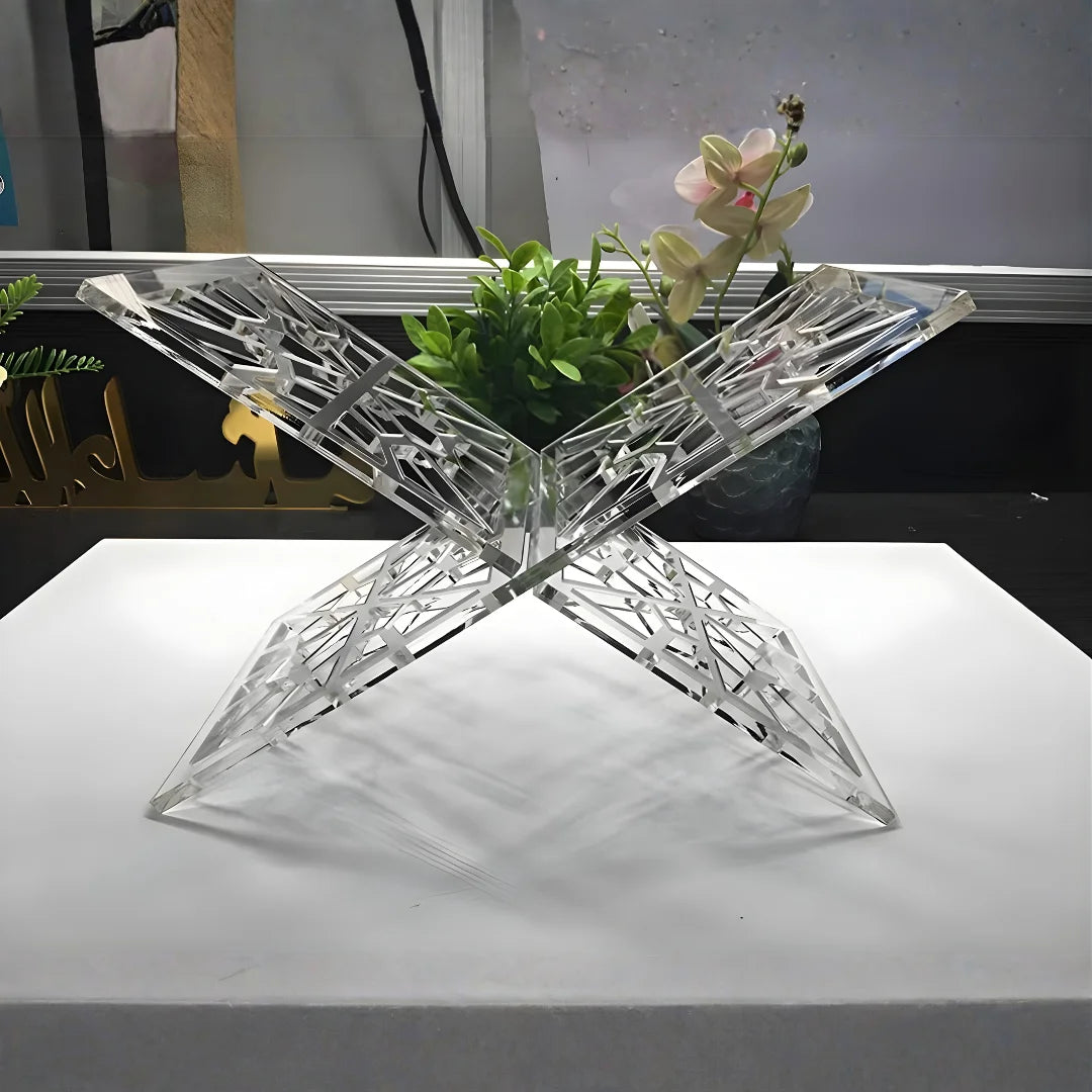 Acrylic Quran Stand rectangular white