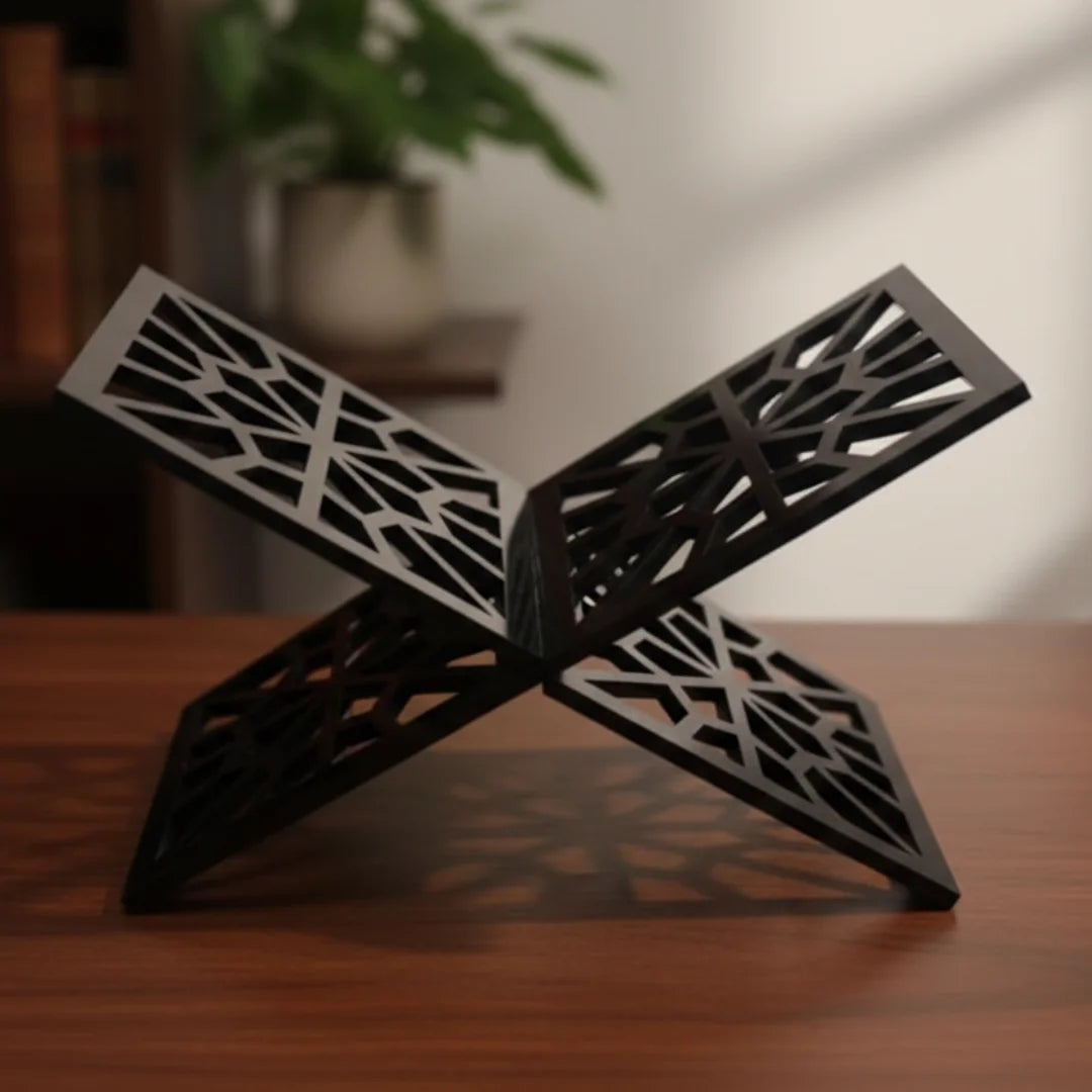 Acrylic Quran Stand Black rectangular
