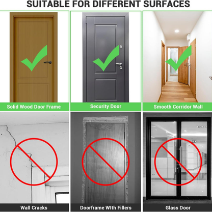 Product suitability for different surfaces with examples and prohibitions.