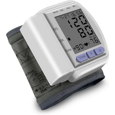 Automatic Wrist Watch Blood Pressure Monitor CK-102S – Portable & Digital