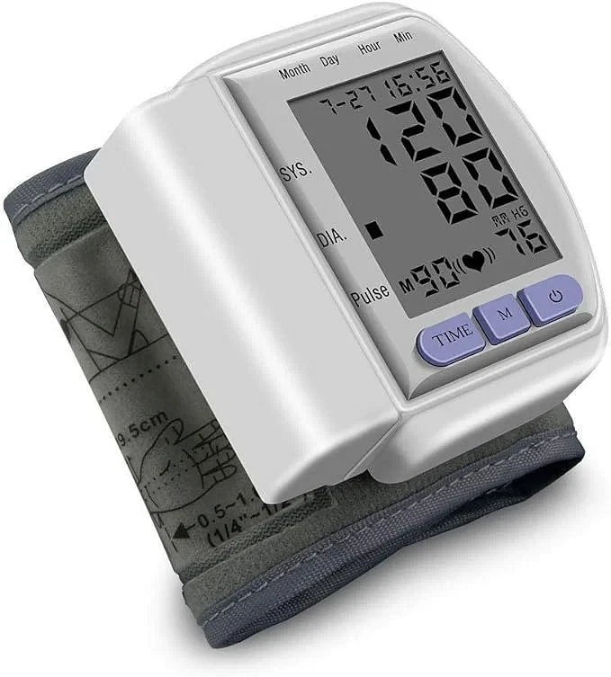 Automatic Wrist Watch Blood Pressure Monitor CK-102S – Portable & Digital