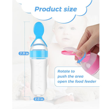 Baby Food Feeder: 3-Pack Squeeze Feeding Spoons