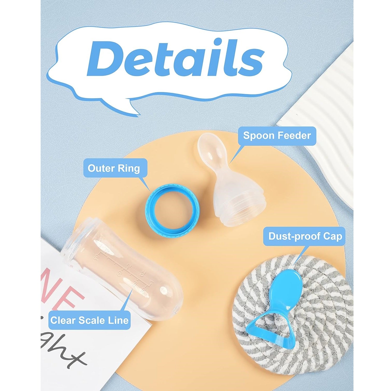 Baby Food Feeder: 3-Pack Squeeze Feeding Spoons