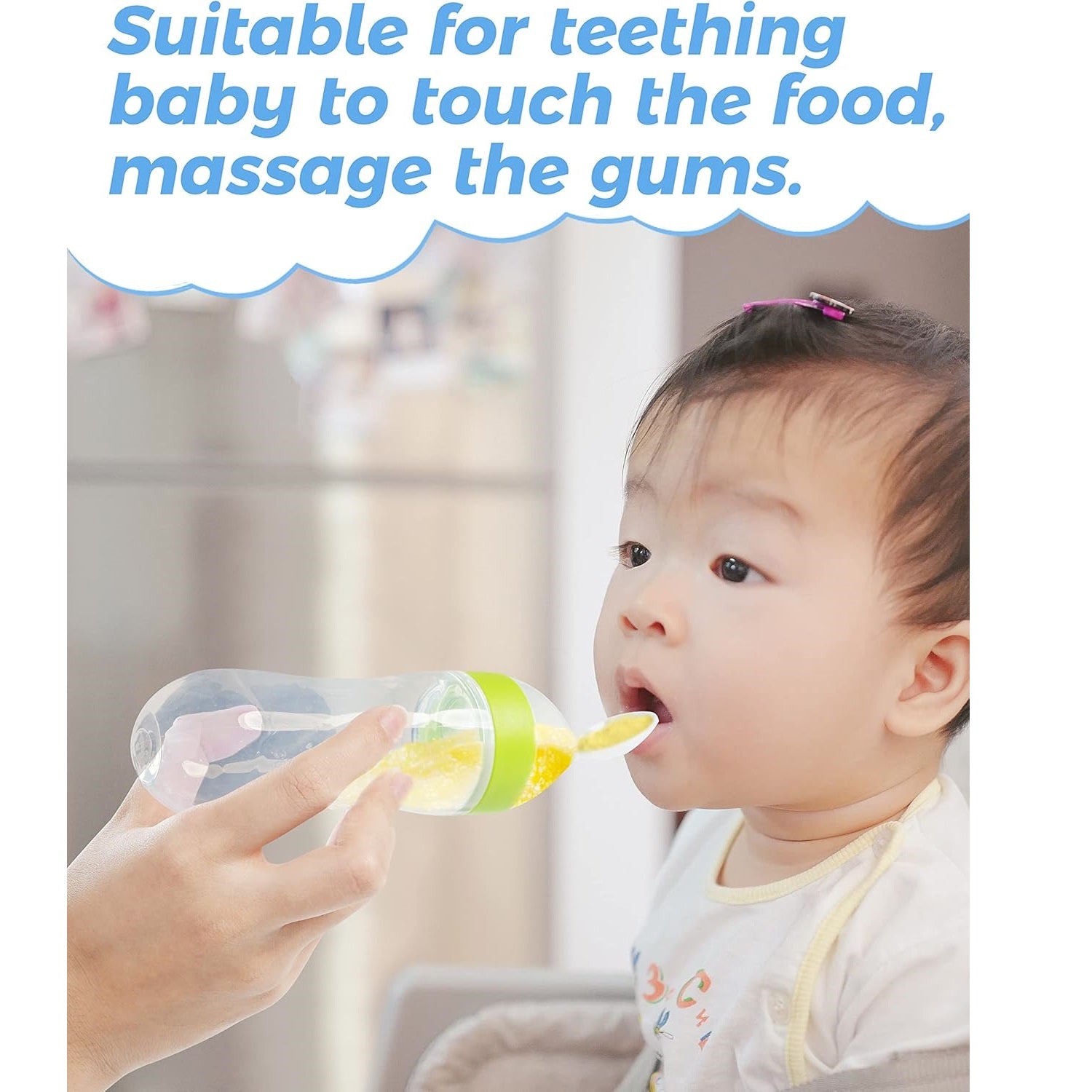Baby Food Feeder: 3-Pack Squeeze Feeding Spoons