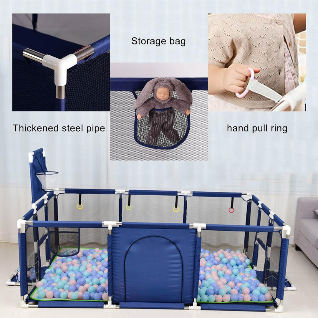 Baby Playpen – Cloth Game Fence Tent for Toddlers & Infants | Indoor/Outdoor Safety Play Yard & Ball Pool.