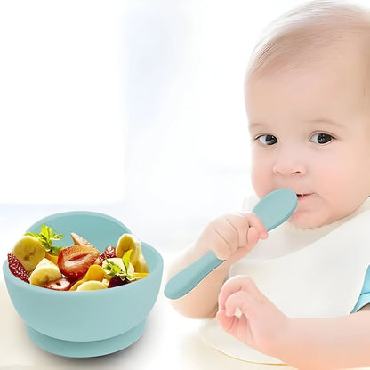 Baby Silicone Whale Suction Bowl & Spoon Set