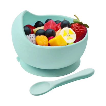 Baby Silicone Whale Suction Bowl & Spoon Set 2