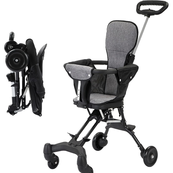 Beauty Kids Compact Travel Stroller – Lightweight, One-Hand Fold, Airplane Carry-On Size with Adjustable Backrest & Handle