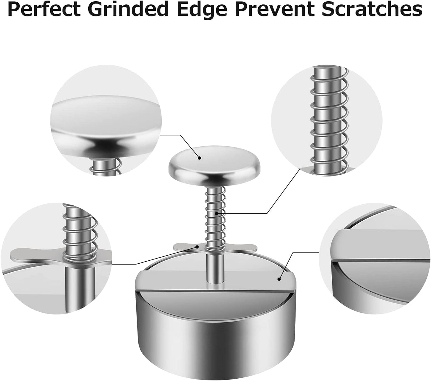 Burger Press, Stainless Steel Hamburger Patty Maker