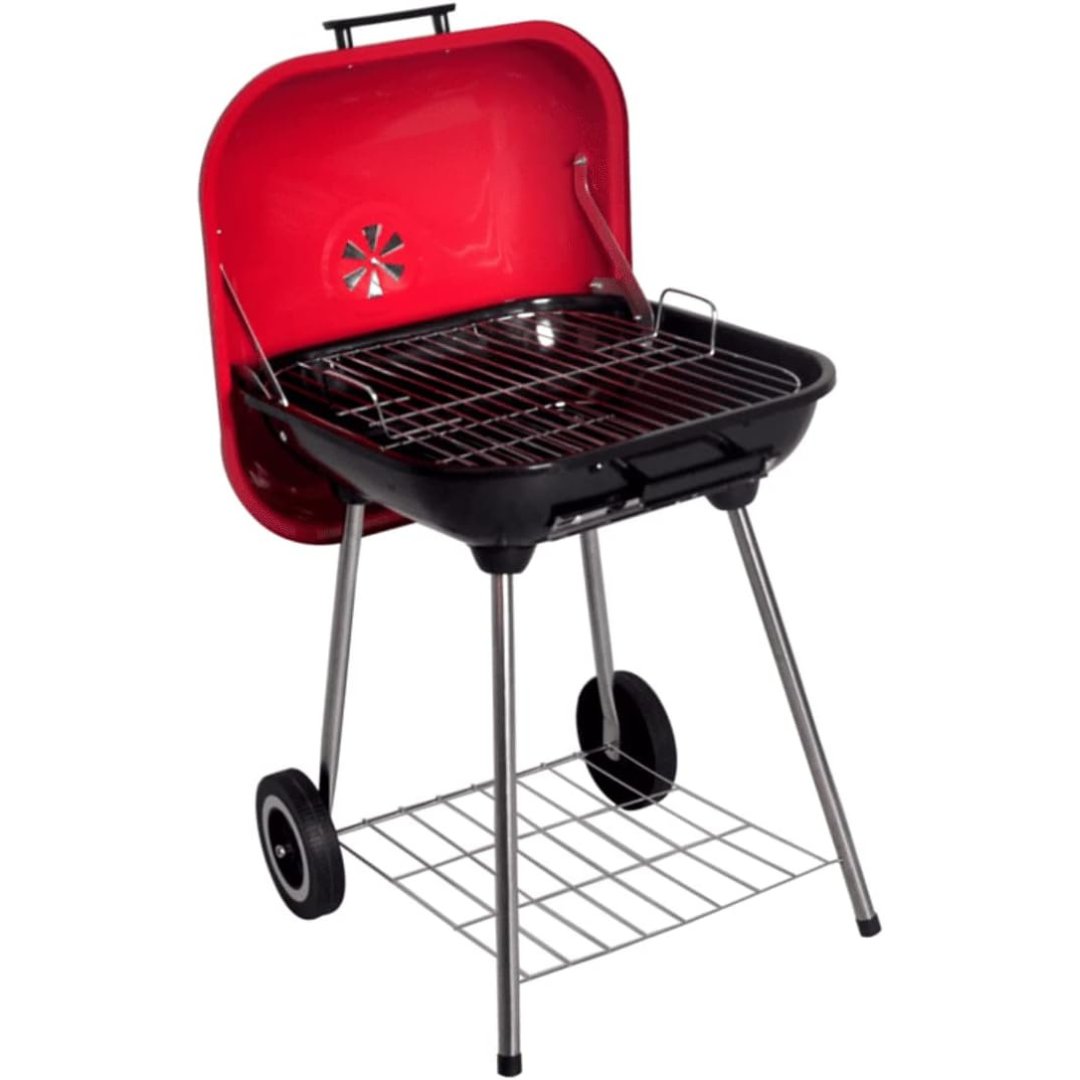 Chamdel 18" Square Charcoal BBQ Grill – 300 sq.in Cooking Area & Stainless Steel Legs...