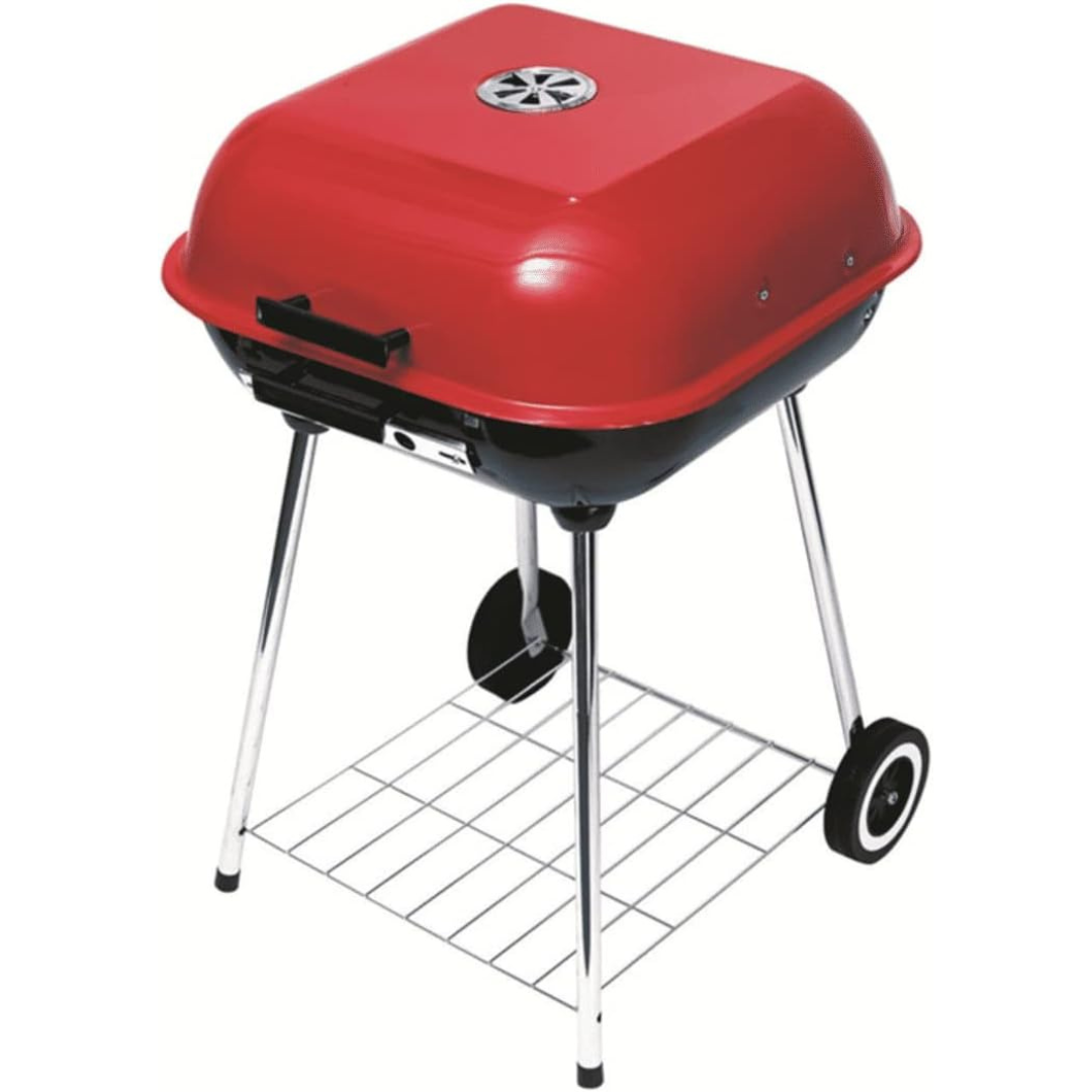 Chamdel 18" Square Charcoal BBQ Grill – 300 sq.in Cooking Area & Stainless Steel Legs..
